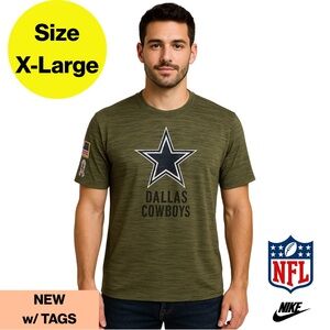 DALLAS COWBOYS 💙 Men’s Camo Green Dri-Fit Short Sleeve (XL) 🏷️ NEW w/TAGS